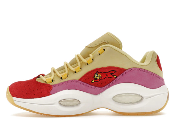 Reebok Question Low BBC Ice Cream Running Dog Yellow Red
