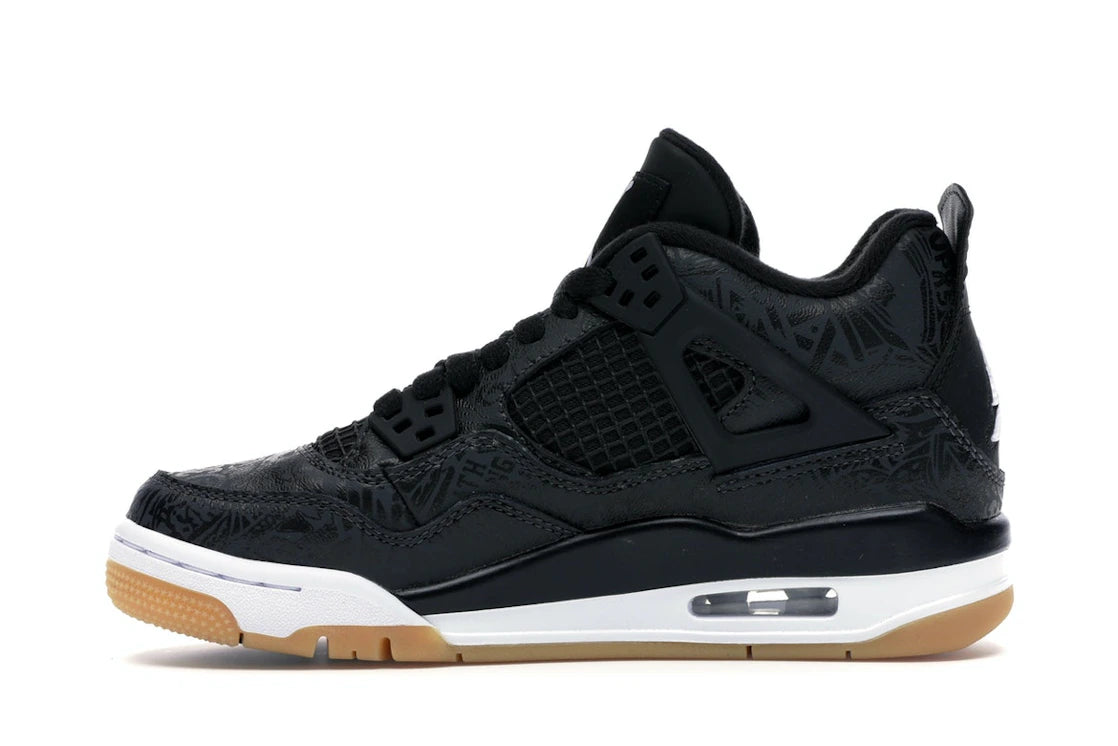 Jordan 4 Retro Laser Black Gum (GS)
