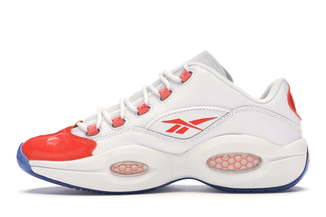 Reebok Question Low Patent Toe Orange