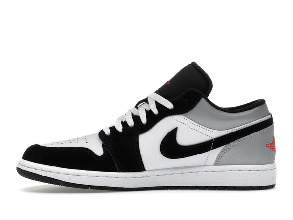 Jordan 1 Low SE Weiß Feuerrot Schwarz Matt Silber