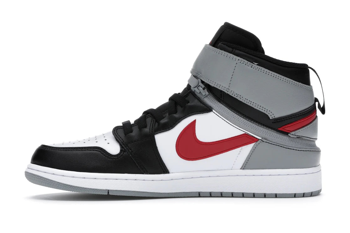 Jordan 1 High FlyEase Black Particle Grey Gym Red