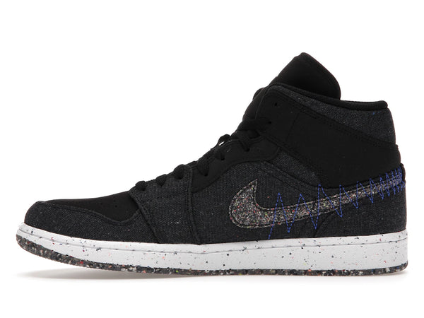 Jordan 1 Mid Crater Black