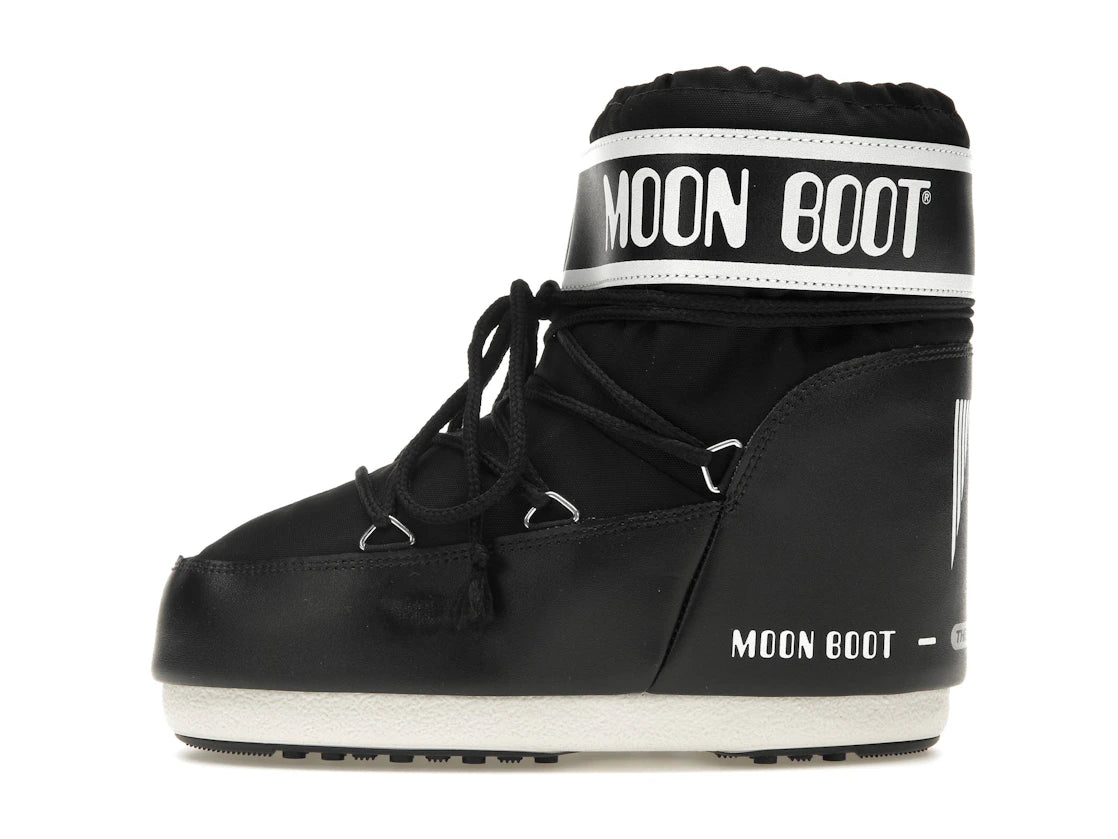 Moon Boot Icon Low Nylonstiefel Schwarz Weiß