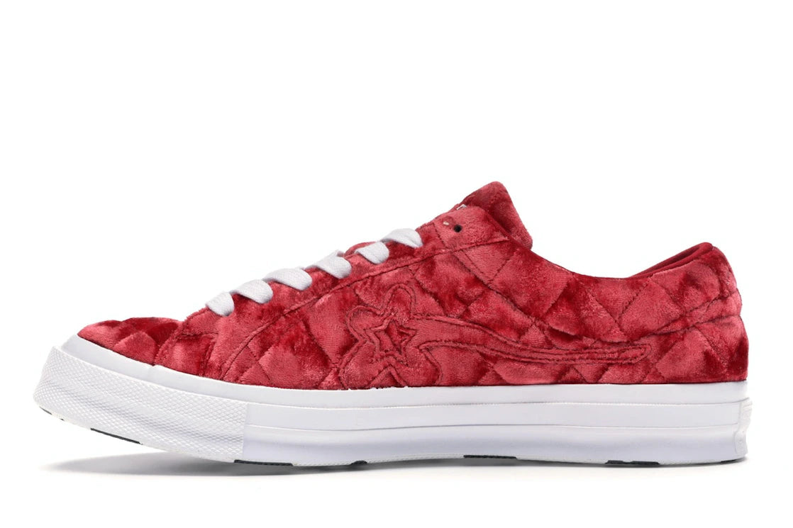 Converse One Star Ox Golf le Fleur TTC Quilted Velvet Barbados Cherry