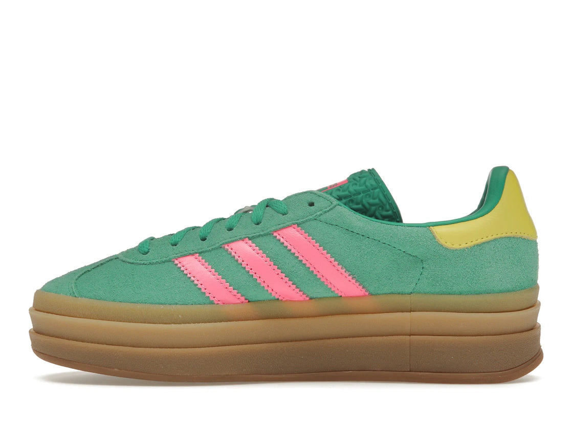 adidas Gazelle Bold Court Grün Lucid Pink (Damen)