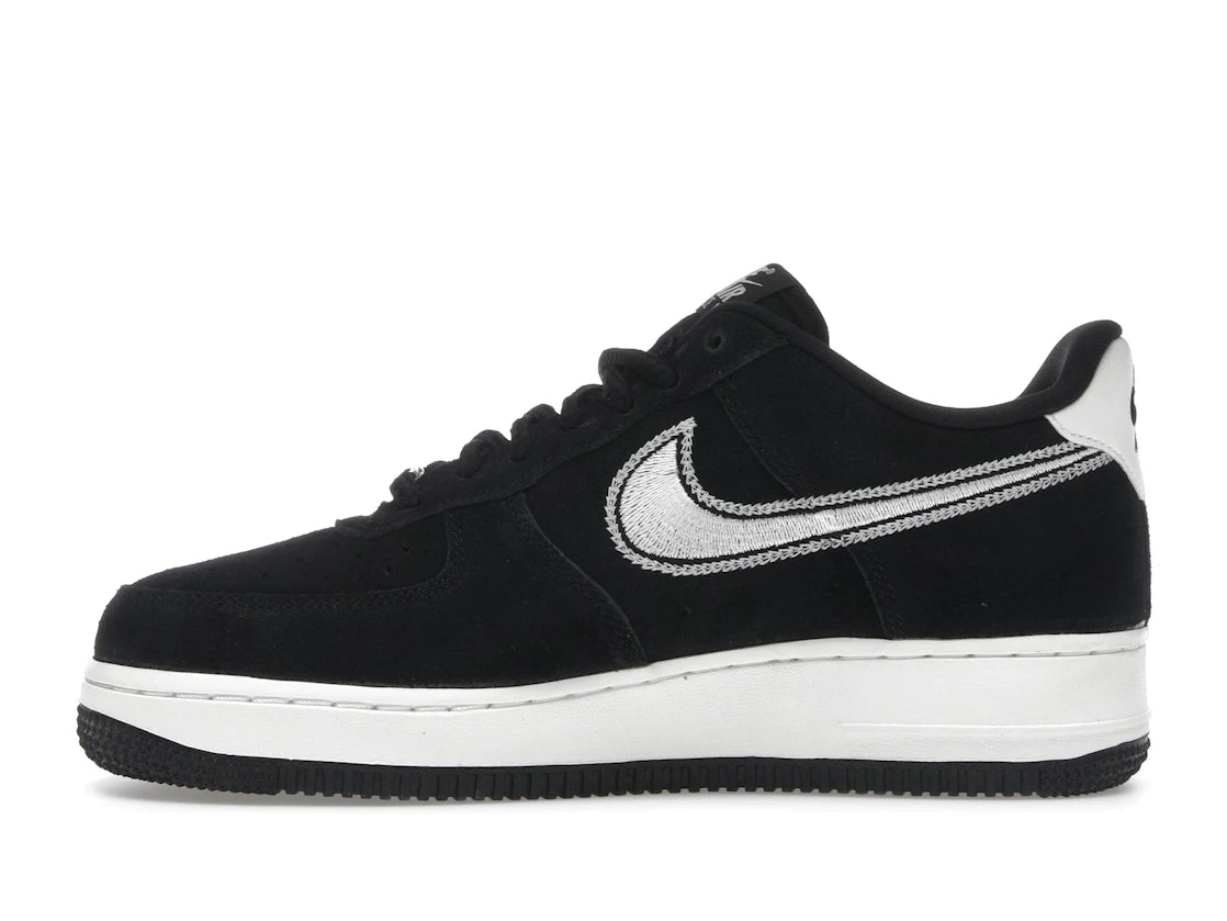 Nike Air Force 1 Low '07 LV8 Black Sail Embroidered Swoosh