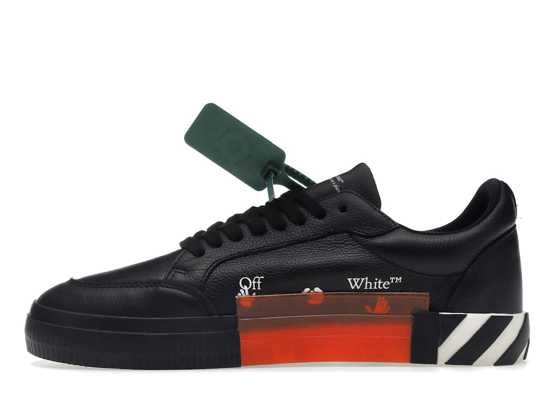OFF-WHITE Vulc Low Leder Schwarz Weiß SS22