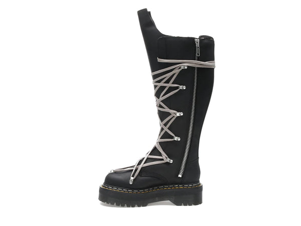 Dr. Martens 1460 DRKSHDW Quad Sole Pentalace Boot Rick Owens Black
