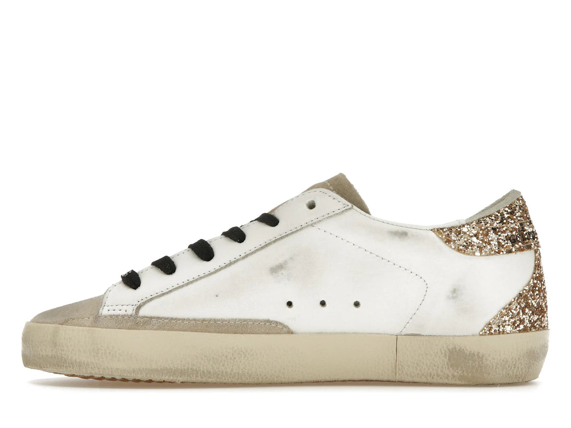 Golden Goose Super-Star White Silver Gold Glitter (Women's)