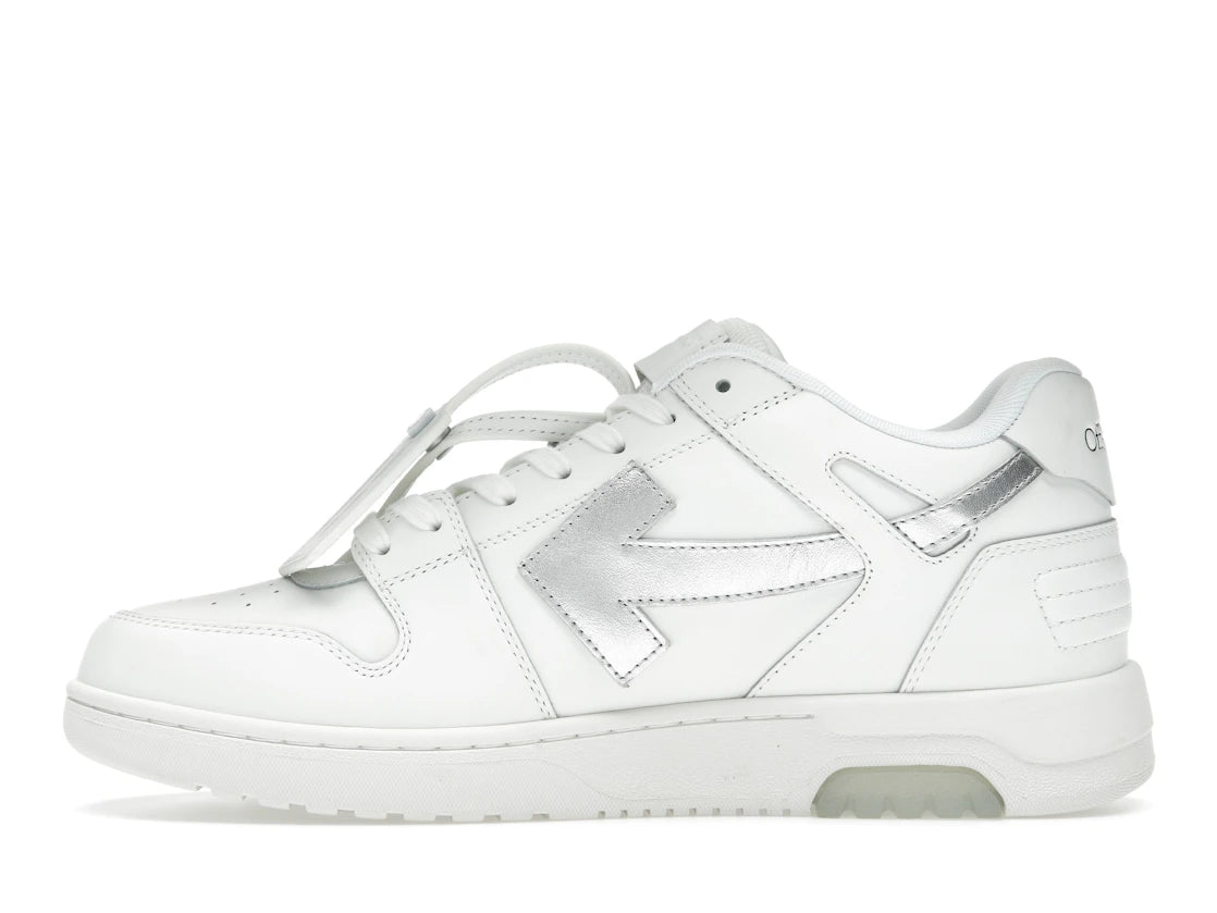 OFF-WHITE Out Of Office OOO Low Tops White Silver