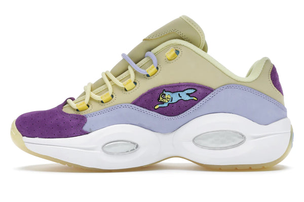 Reebok Question Low BBC Ice Cream Running Dog Yellow Purple