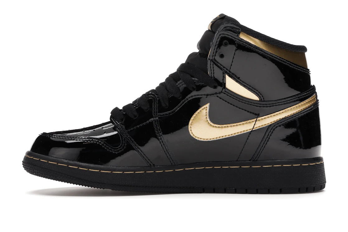 Jordan 1 Retro High Schwarz Metallic Gold (2020) (GS)