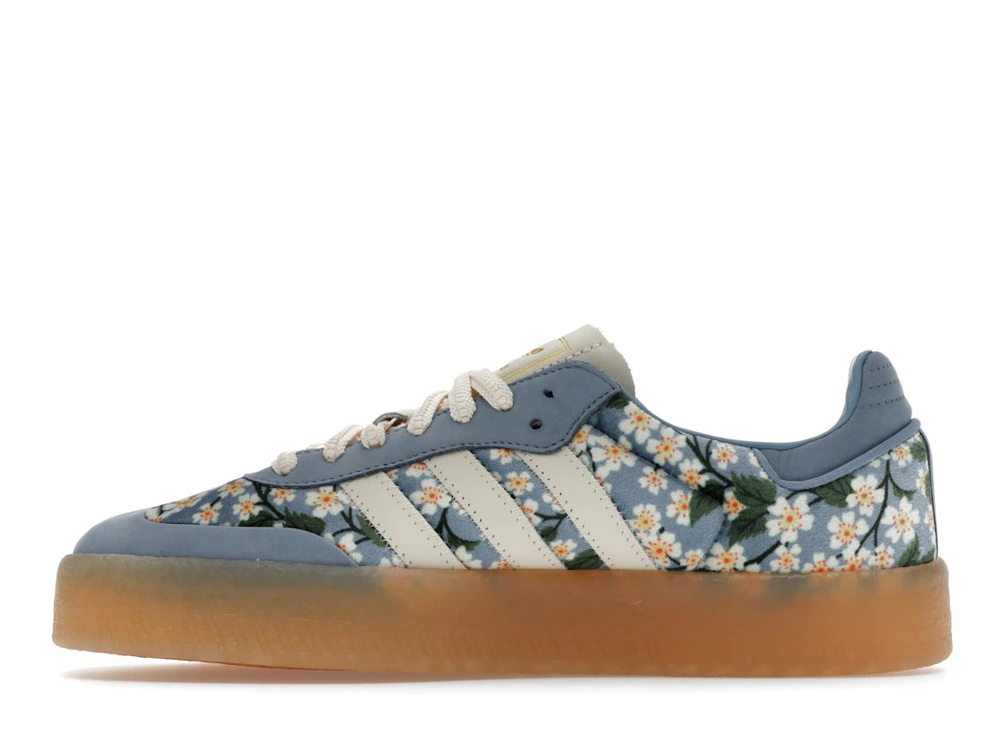 adidas Sambae Liberty London Blumenstickerei Blau Creme Weiß (Damen)