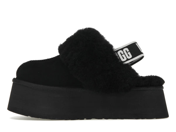 UGG Funkette Hausschuhe Schwarz