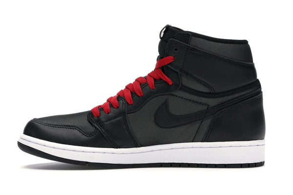 Jordan 1 Retro High Black Satin Gym Red