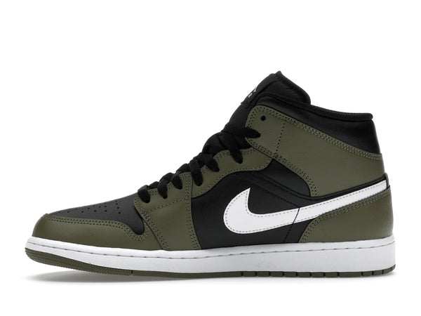 Jordan 1 Mid Black White Olive