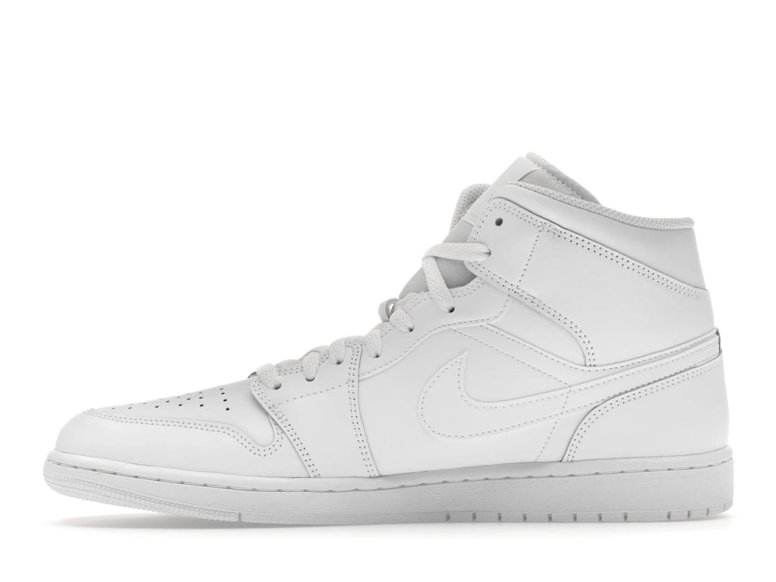 Jordan 1 Mid Triple White