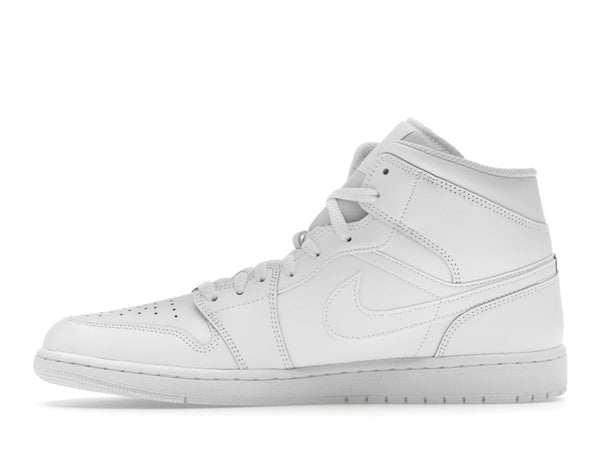 Jordan 1 Mid Triple White