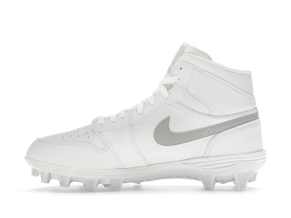 Jordan 1 Mid TD Cleat White Grey Fog