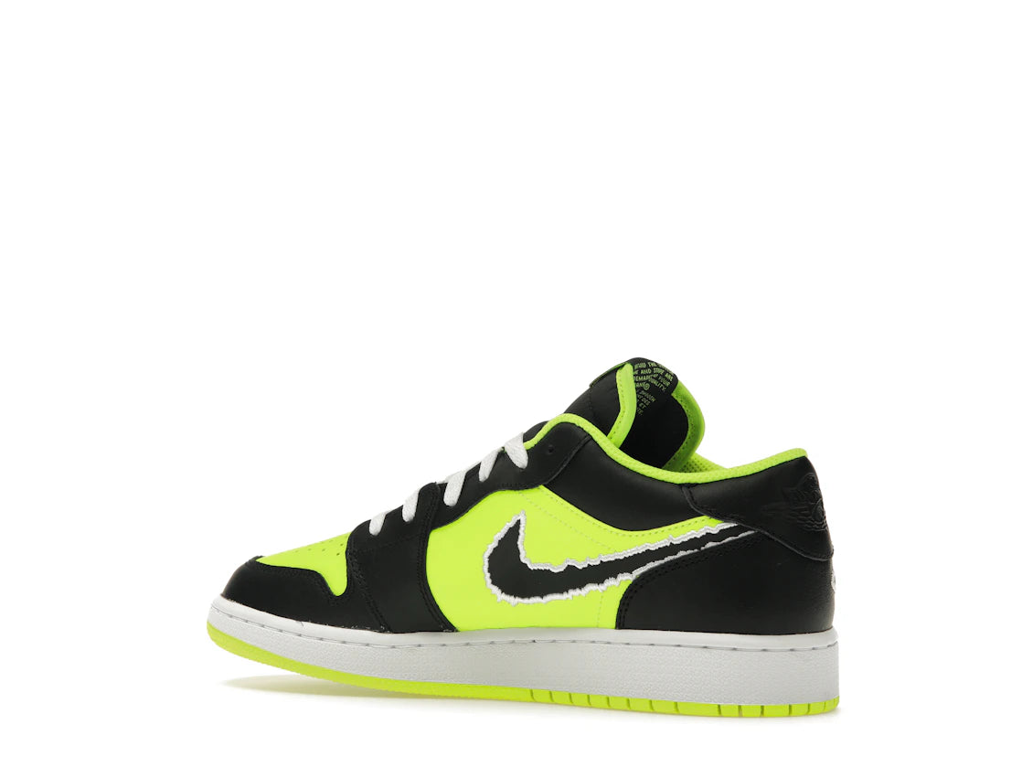 Jordan 1 Low SE Black Cat Volt (GS) - vue secondaire B