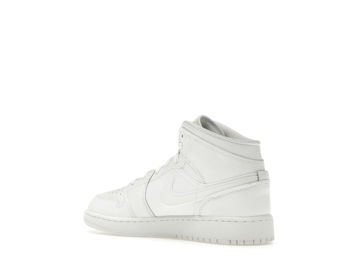 Jordan 1 Mid Triple White (2023) (GS) - vue secondaire B