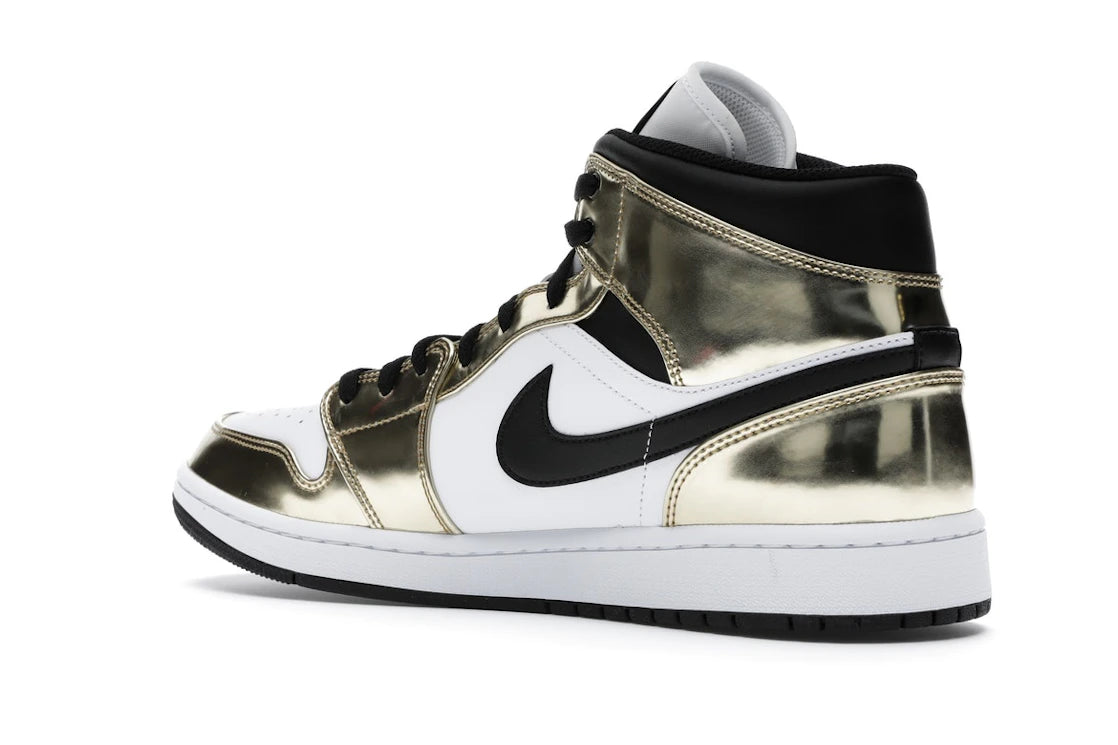 Jordan 1 Mid Metallic Gold Black White - vue secondaire B