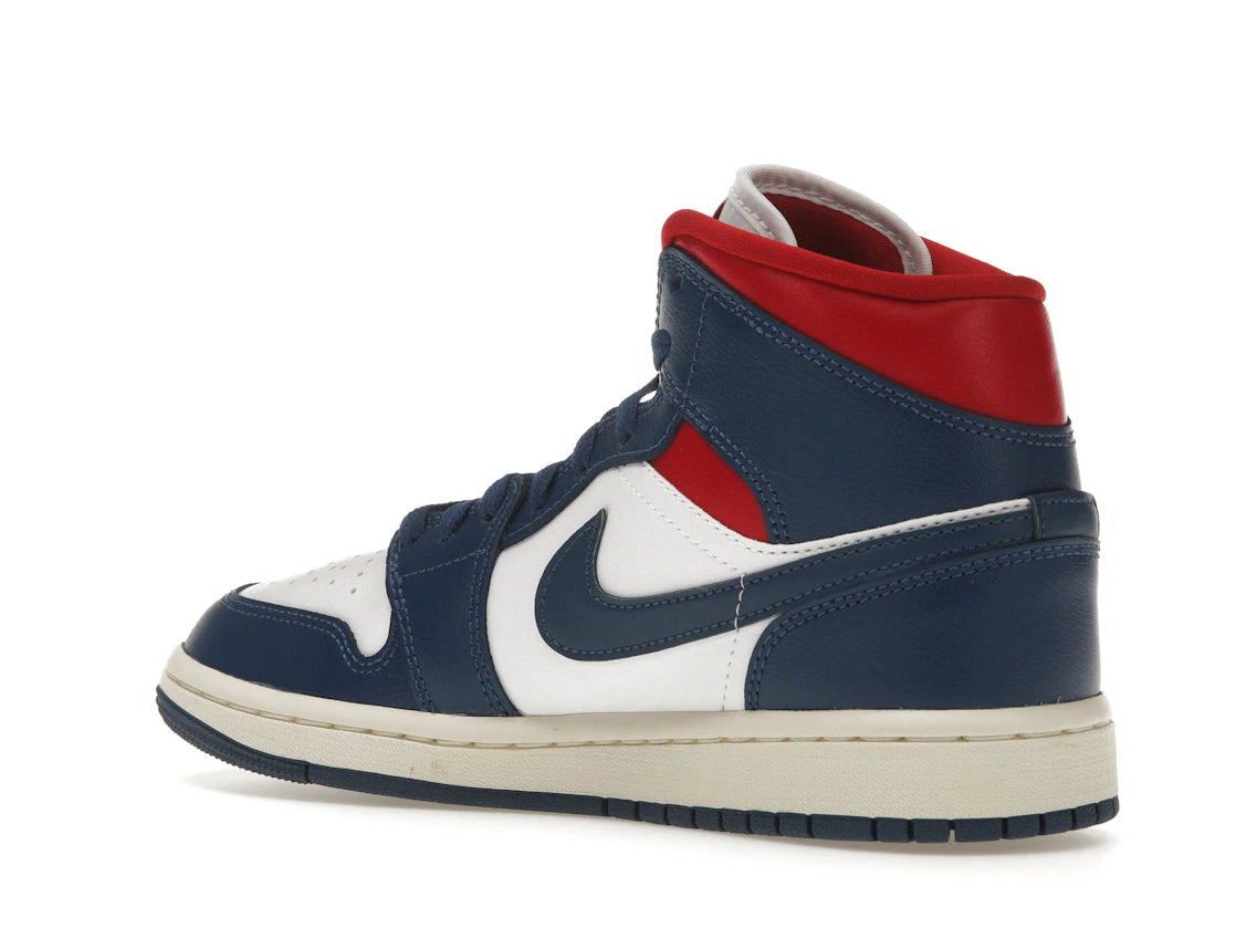 Jordan 1 Mid French Blue Gym Red (Women's) - vue secondaire B
