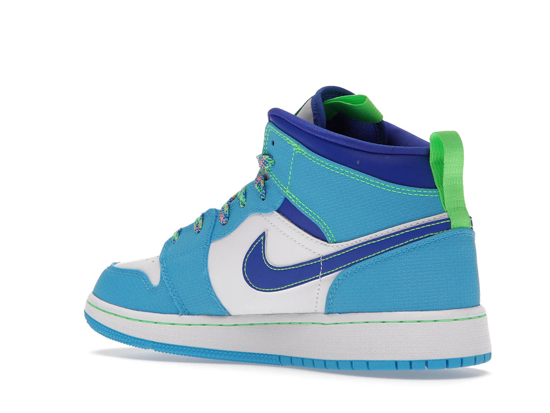 Jordan 1 Mid SE Sprite Blue (GS) - vue secondaire B