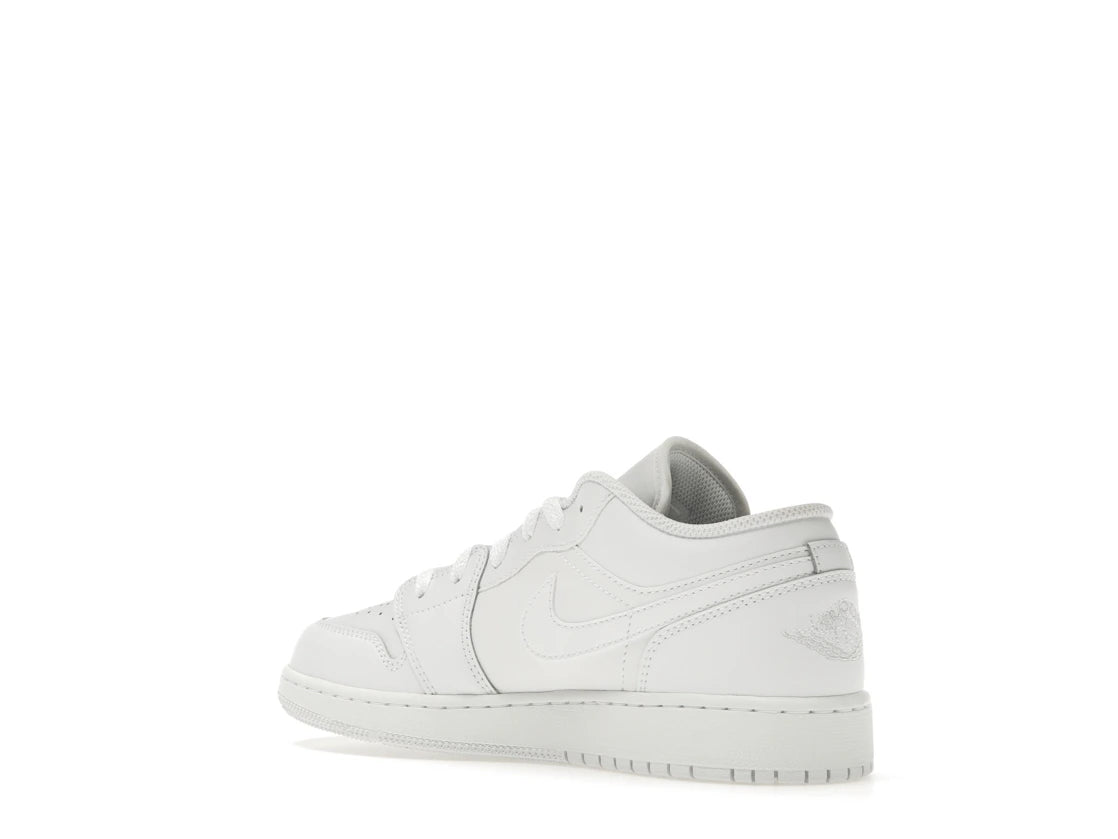 Jordan 1 Low Triple White (2023) (GS) - vue secondaire B