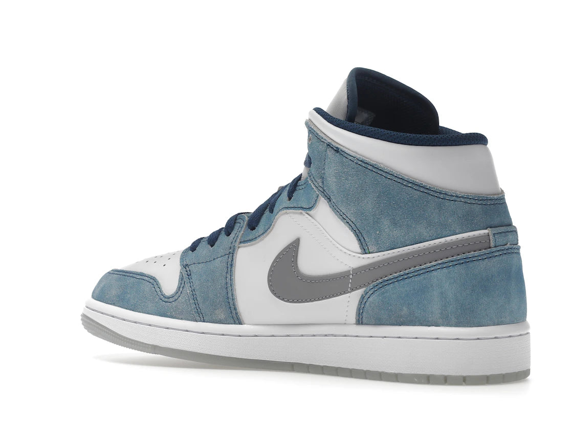 Jordan 1 Mid French Blue Fire Red - vue secondaire B