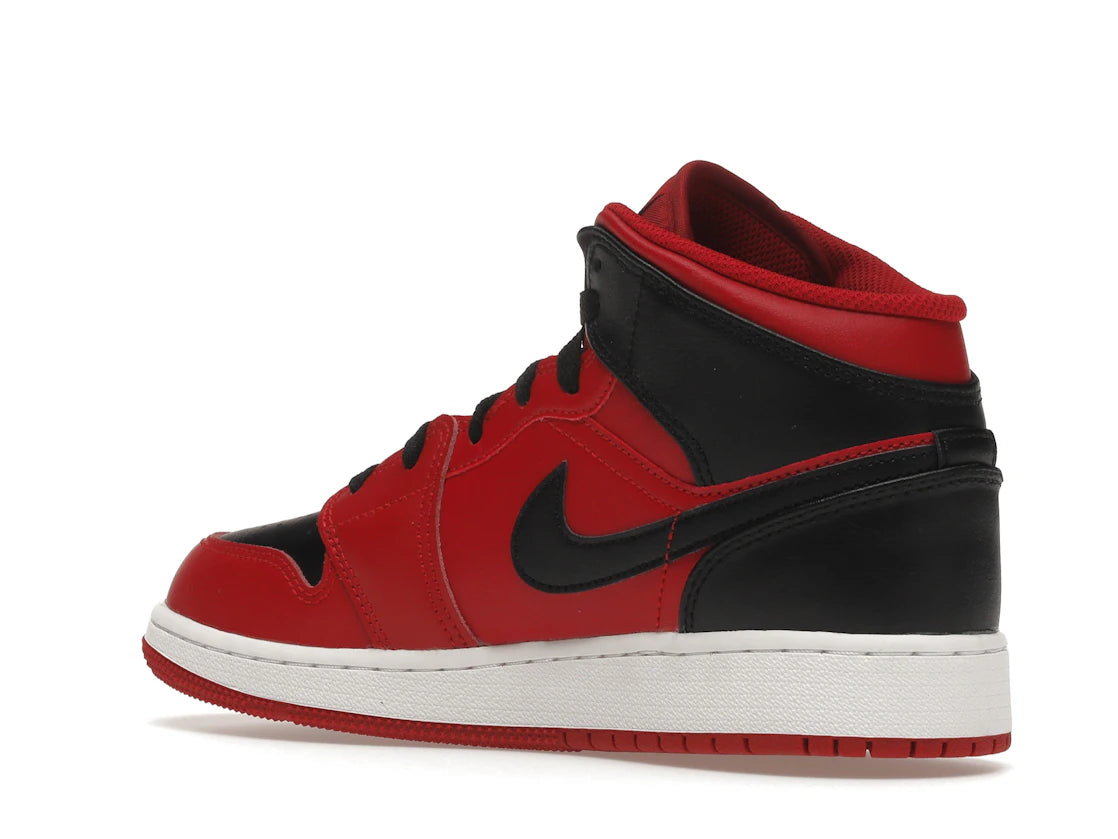 Jordan 1 Mid Reverse Bred (2021) (GS) - vue secondaire B