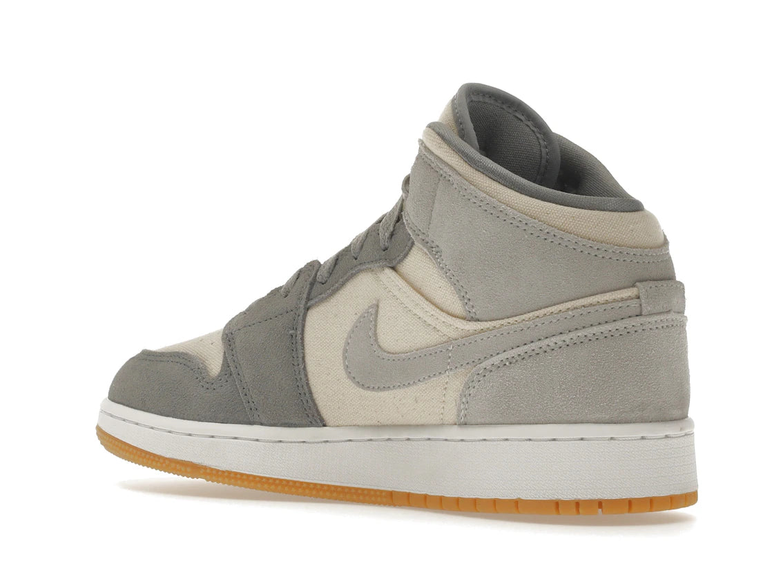 Jordan 1 Mid SE Coconut Milk Particle Grey (GS) - vue secondaire B