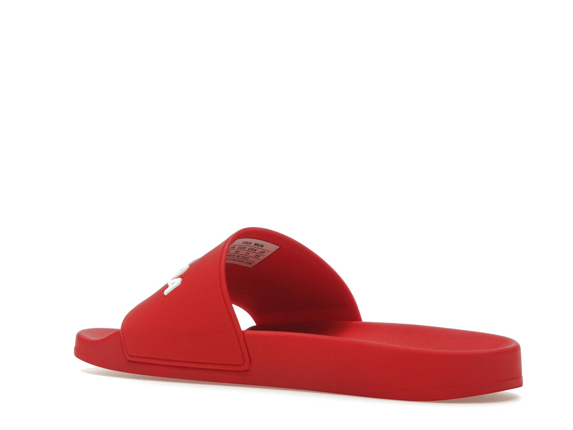 Balenciaga Pool Slide Red White - vue secondaire B