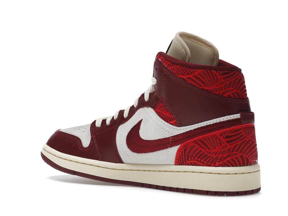 Jordan 1 Mid SE Tiki Leaf Team Red (Women's) - vue secondaire B