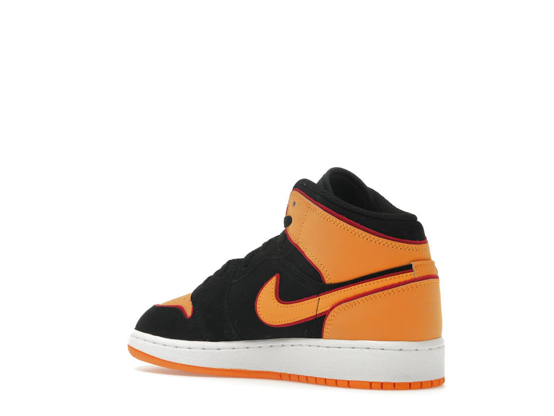 Jordan 1 Mid SE Black Vivid Orange (GS) - vue secondaire B