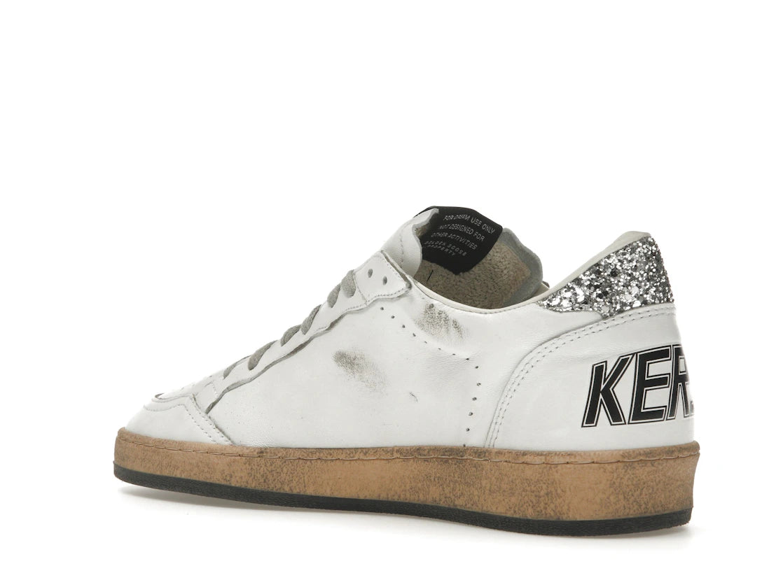 Golden Goose Ball Star Weiß Silberglitzer (Damen) - vue secondaire B
