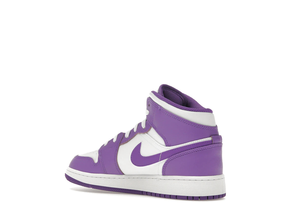Jordan 1 Mid Purple Venom (GS) - vue secondaire B