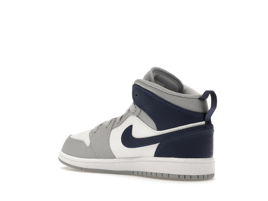 Jordan 1 Mid Wolf Grey Midnight Navy (PS) - vue secondaire B