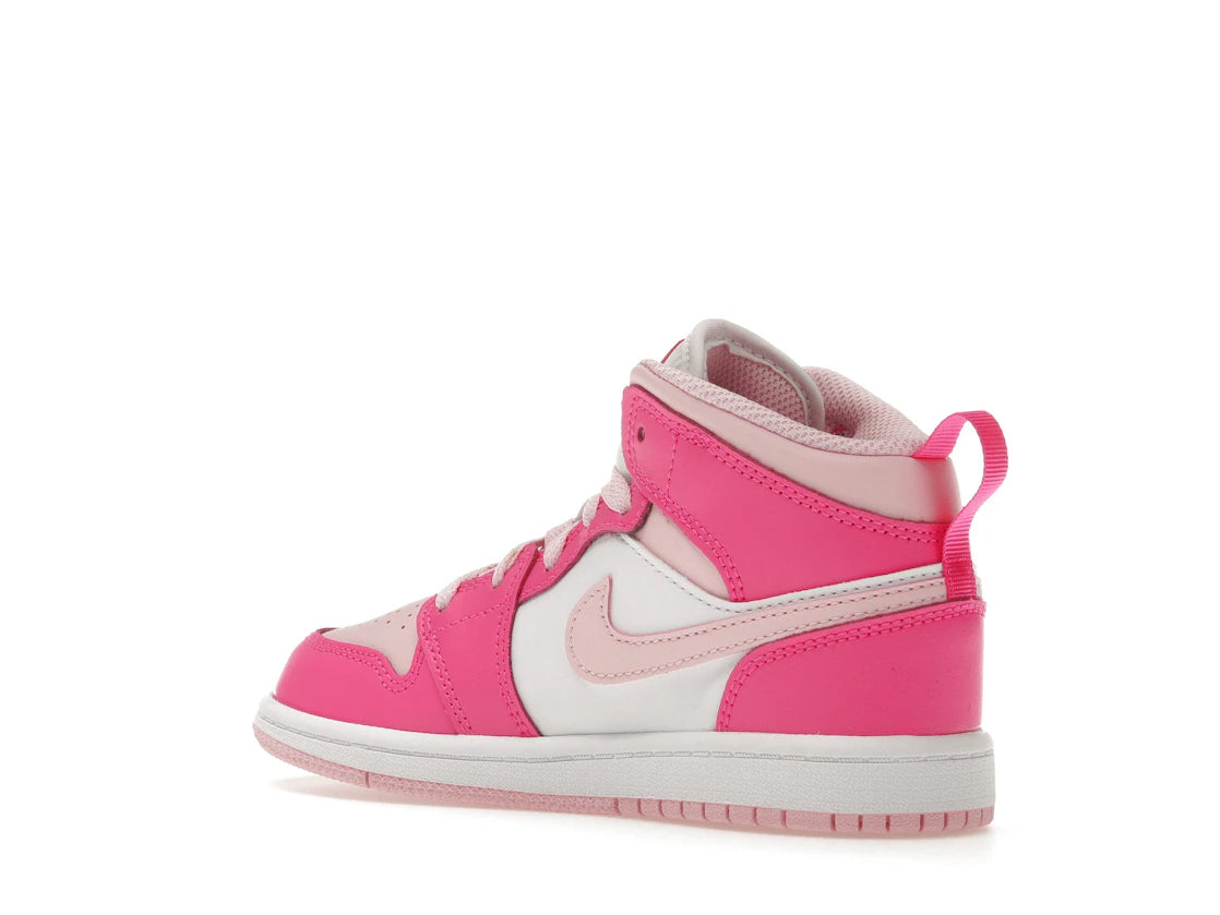 Jordan 1 Mid White Fierce Pink (PS) - vue secondaire B