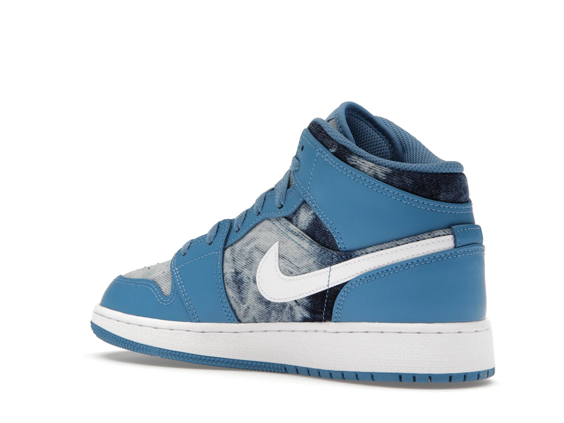Jordan 1 Mid Washed Denim (GS) - vue secondaire B