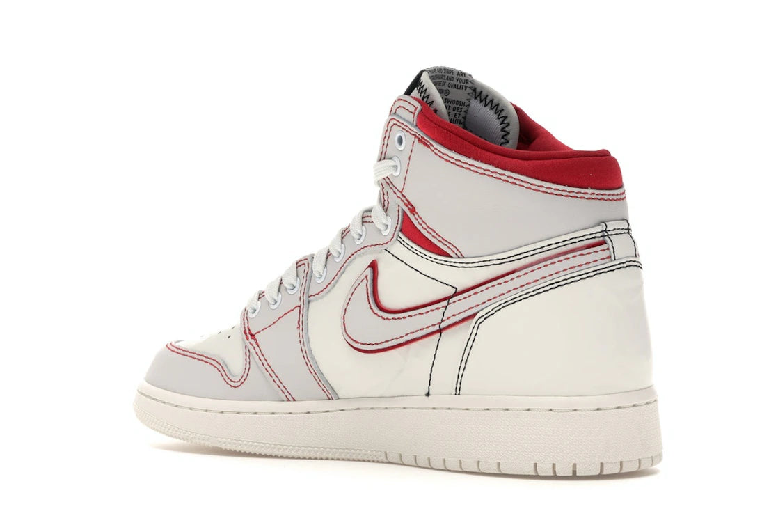 Jordan 1 Retro High Phantom Gym Red (GS) - vue secondaire B
