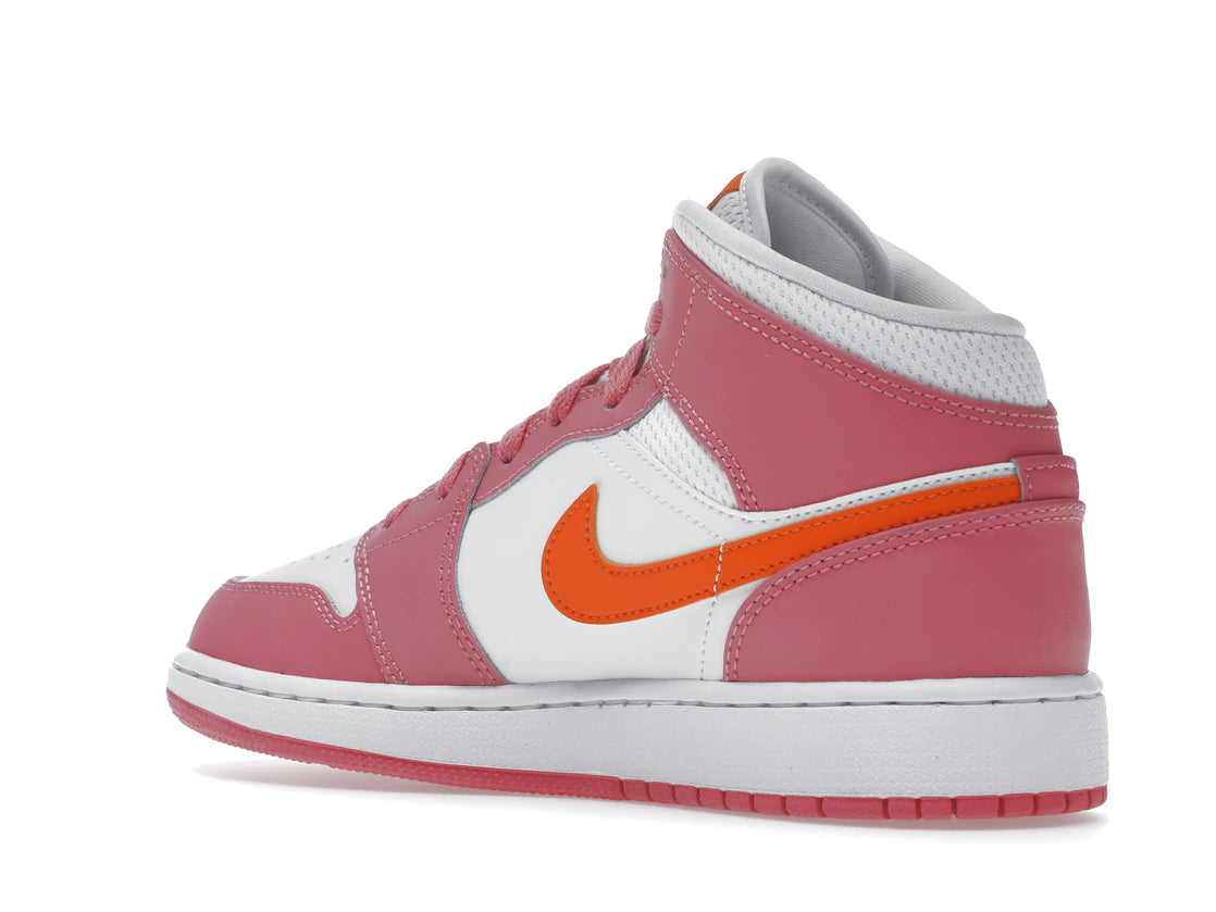 Jordan 1 Mid Pinksicle Safety Orange (GS) - vue secondaire B