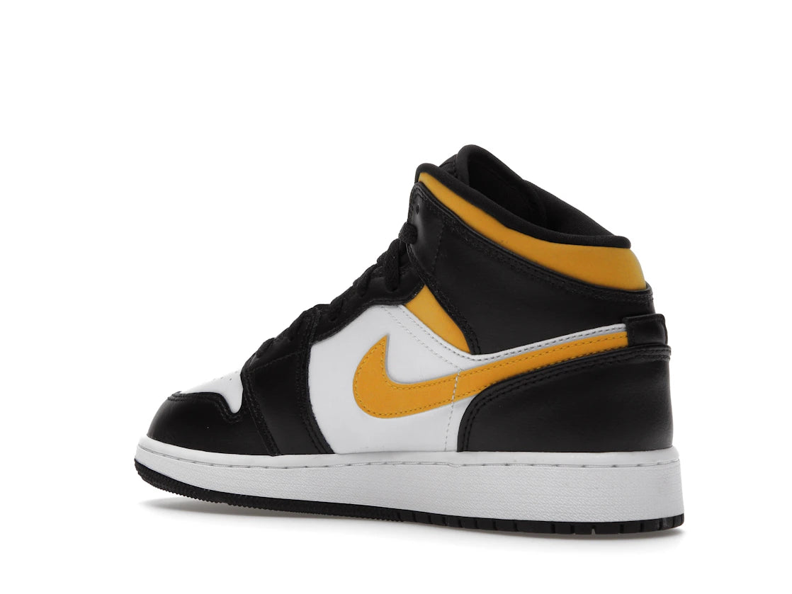 Jordan 1 Mid White Pollen Black (GS) - vue secondaire B