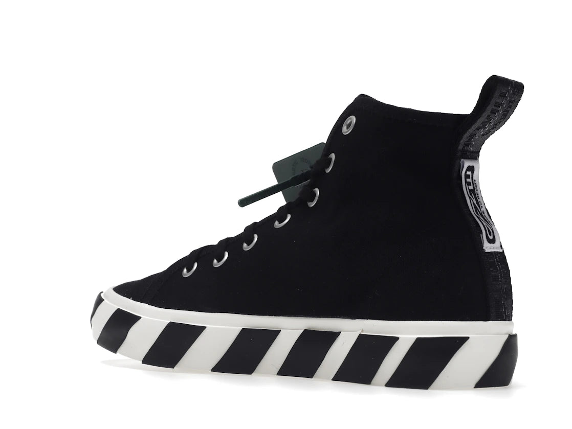 OFF-WHITE Vulc Mid Canvas Schwarz Weiß - vue secondaire B