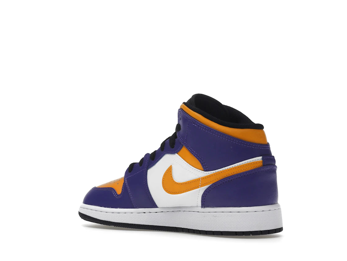 Jordan 1 Mid Lakers (2022) (GS) - vue secondaire B