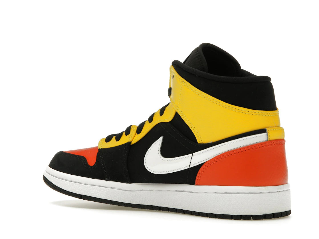 Jordan 1 Mid Black Amarillo Orange - vue secondaire B