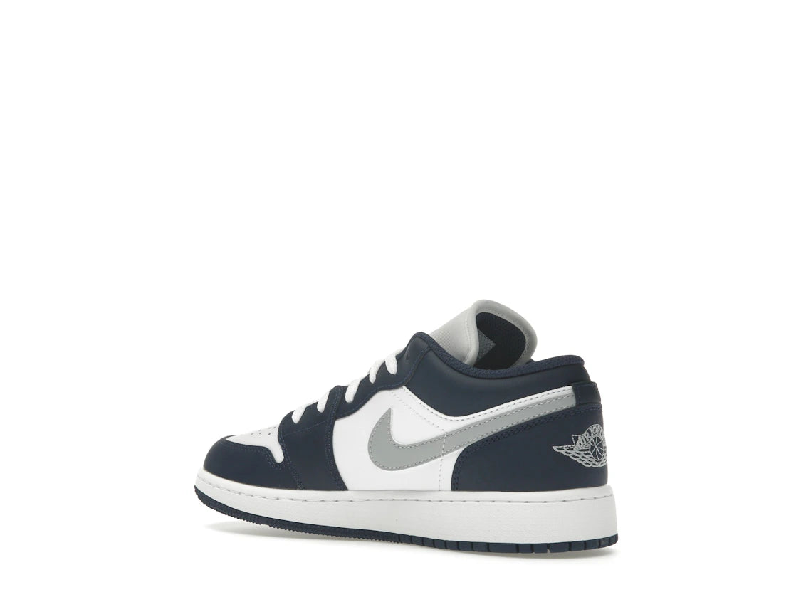 Jordan 1 Low Midnight Navy Wolf Grey (GS) - vue secondaire B