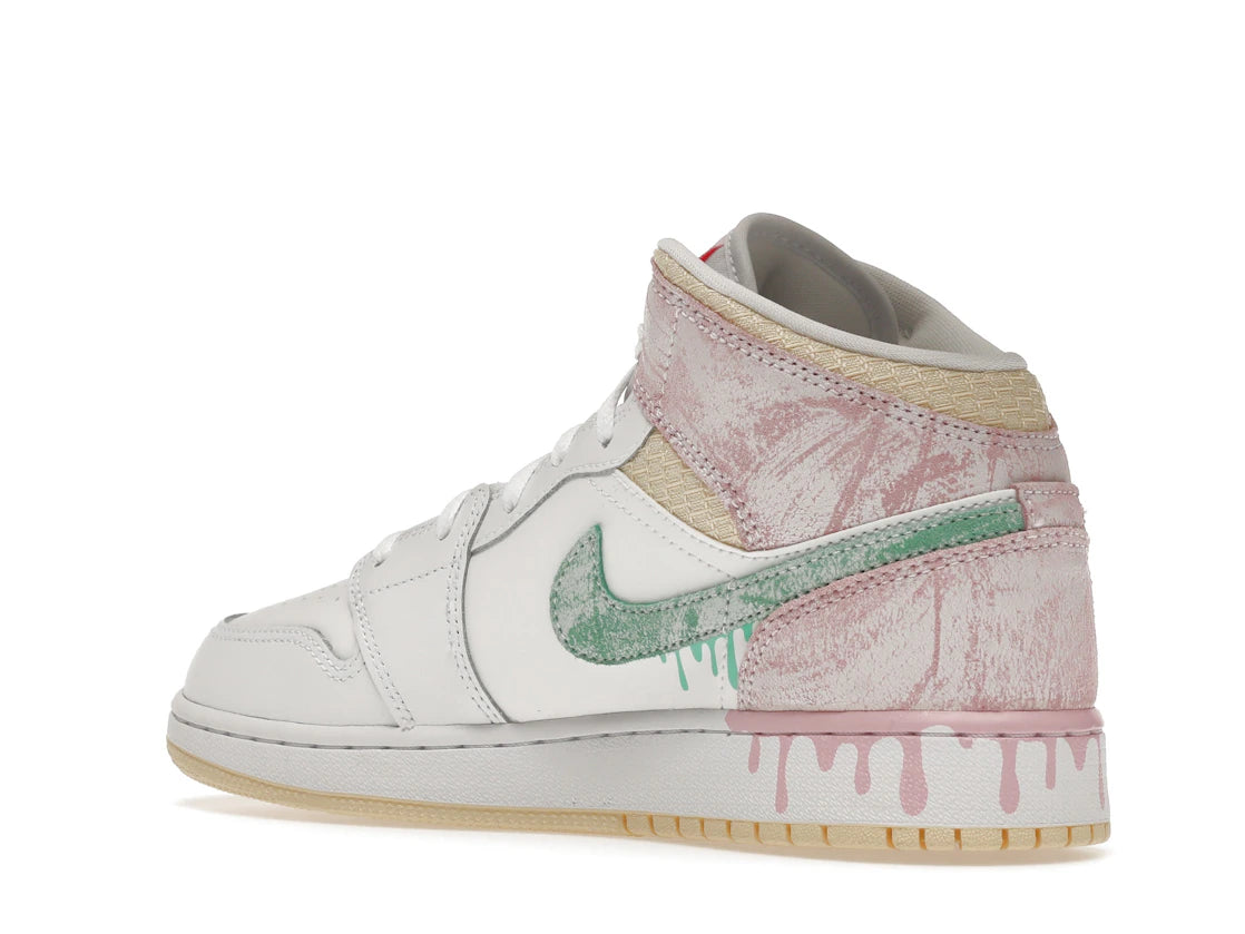 Jordan 1 Mid Paint Drip (GS) - vue secondaire B
