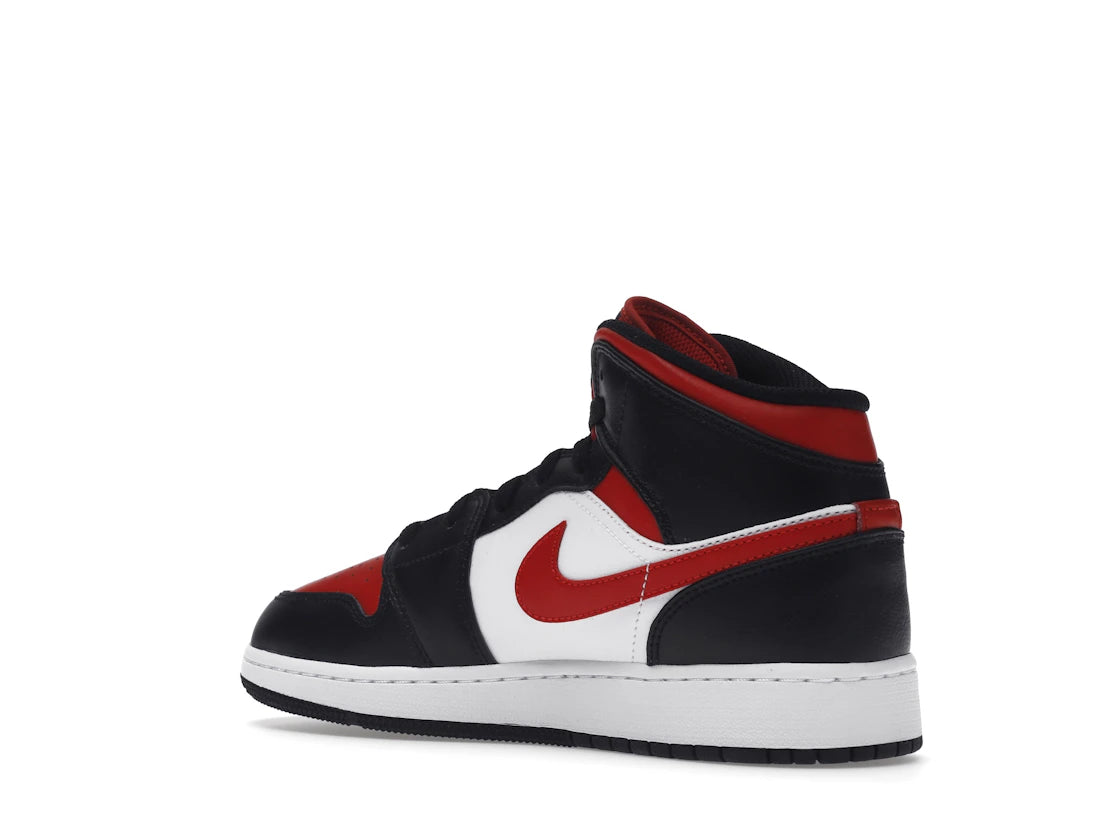 Air Jordan 1 Mid Black Fire Red (GS) - vue secondaire B