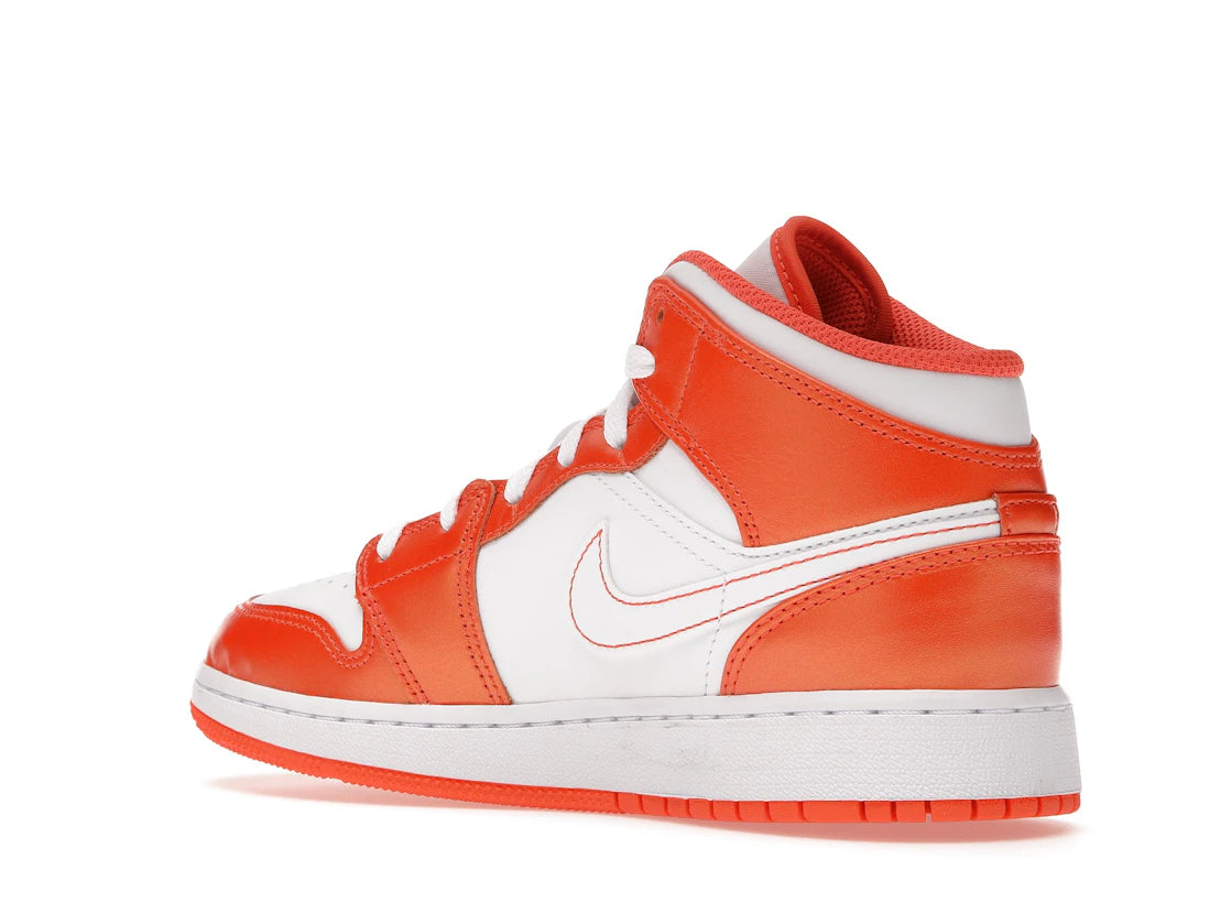 Jordan 1 Mid Metallic Orange (GS) - vue secondaire B